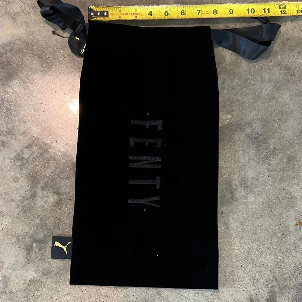 Authentic FENTY x Puma Black Velvet Drawstring Bag